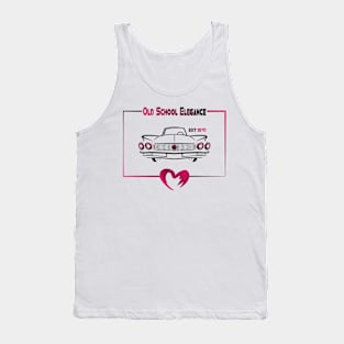 Old School Elegance classic car vintage 1970 lovers Tank Top